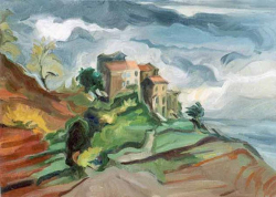 Village of S. Lucie, Corsica - oil